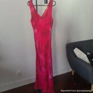 Realisation Par the Marie long silk pink dress in Anastasia Rose